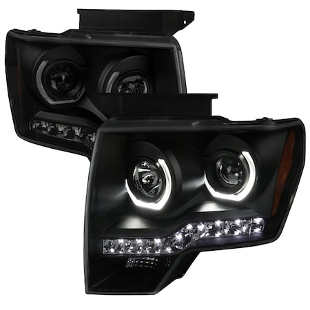 Spec-D Tuning 09-14 Ford F150 Headlights- Smoke Lens Black Housing 2LHP-F15009SM-OZ